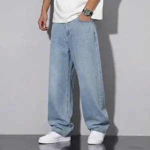 1-pack new slim-fit straight men’s jeans — lightweight, stretchy, breathable, suitable for business wear