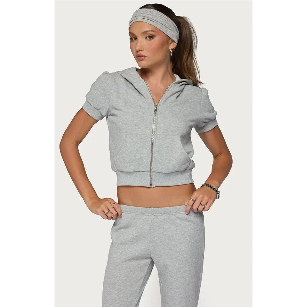Edikted Women's Rachel Short Sleeve Hooded Top
