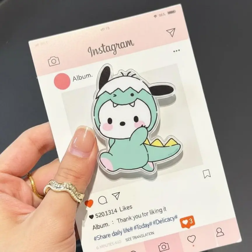 Adorable Dino Pochaco MagSafe Phone Grip – Cute Cartoon Magnetic Phone Holder – Aesthetic Gift