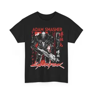 CYBERPUNK 2077 Adam Smasher Shirt Gaming Streetwear Gifts for Gamers Cyberpunk Edgerunners Shirt Anime Shirts