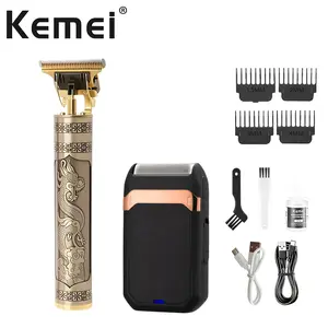 [Hot Selling Set] Kemei Hair Clipper and Shaver Combination, Electric Hair Clipper for Carving and Thinning, Professional Hairdressing Grooming Tools, Multifunctional Men's Electric Trimmer,Electrical Gadgets