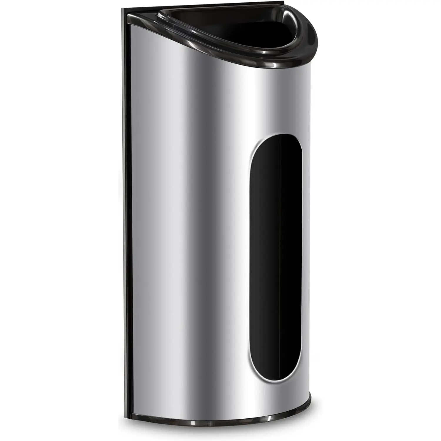 Kichly Wall-Mounted Stainless Steel Grocery Bag Holder & Dispenser, Space-Saving Plastic Bag Holder for Kitchen, Pantry or Cabinet, Reusable Plastic Bag Organizer, Silver