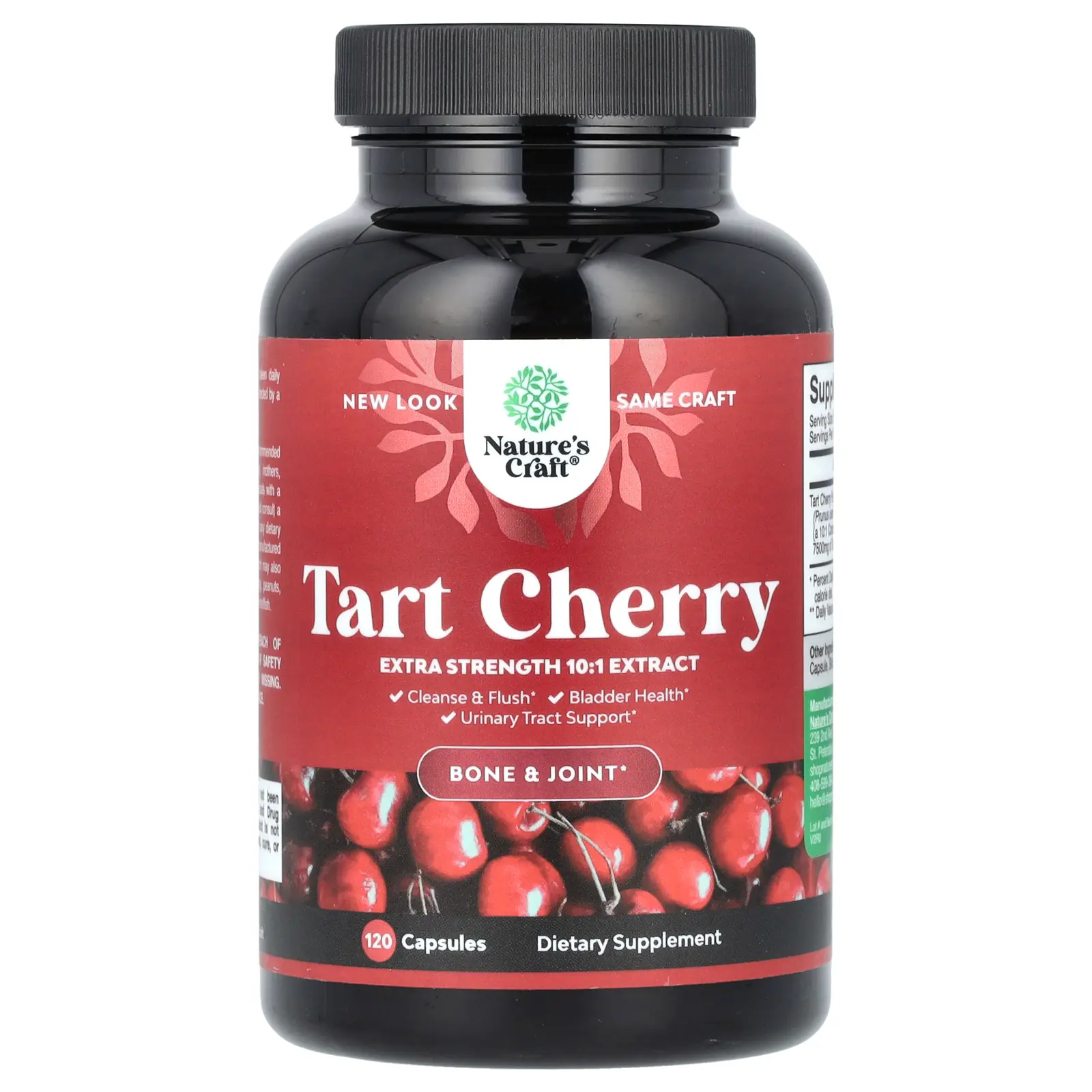 Nature's Craft Tart Cherry, 120 Capsules (250 mg per Capsule)