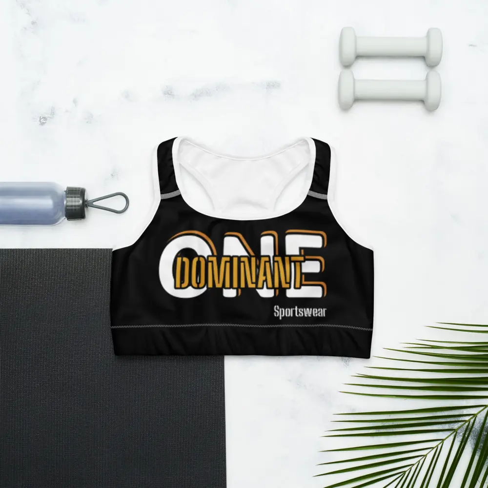 “DOMINANT ONE SPORTSWEAR Gold” Sports bra