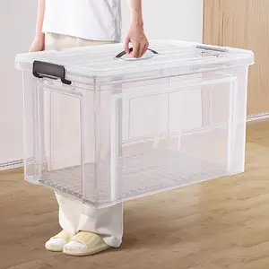 [Stackable Clear Storage Bins] 6-Pack Stackable Clear Plastic Storage Bins with Lids, 6.34/15.85 Quart Organizing Box with Handle, Safe for Health, Free from BPA And Odors, Ideal for Organizing in Homes, Garages, Schools, And Offices