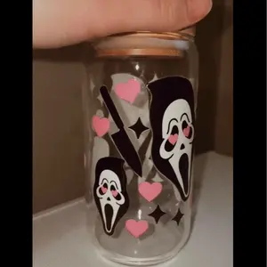 Handmade Glass ghostface Tumblers Cup Drinkware Washable Reusable Stylish