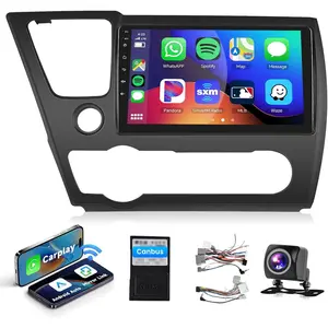 Rimoody 2G+64G【DSP EQ】 Car Radio Stereo for Honda Civic 2013 2014 2015 2016 2017 with Wireless CarPlay/Android Auto/MirrorLink/9inch IPS Touch Screen/Bluetooth/GPS/WiFi/FM/RDS/AHD Backup Camera