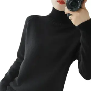 Women’s Cashmere Wool Blend Turtleneck Sweater Solid Color Basic Knit Pullover Fall Winter Long Sleeve Top