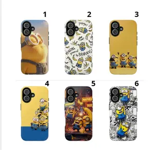 Cute Minions Banana Despicable Me Case for iPhone 17-7 Pro Max Plus & Samsung Galaxy S26-S21 Ultra Plus - Funny Yellow Bello Manga Collage Phone Cover unisex