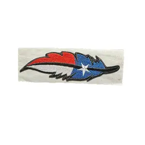 Texas Flag Feather Embroidered Hat Patch