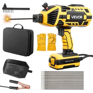 Summervibes VEVOR Portable Handheld Welding Machine, 20-140A Portable ARC Welder with 5-Level Current Adjustment IGBT Inverter, 110V Handheld Stick Welder with Hot Start Function Fit for 1/16-1/8 Welding Rods