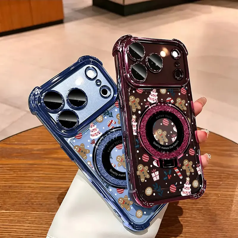 Pattern And Feature Drawing Cute Gingerbread Man Case for iPhone 18 Pro Max 17Air 16 Plus Galaxy ...