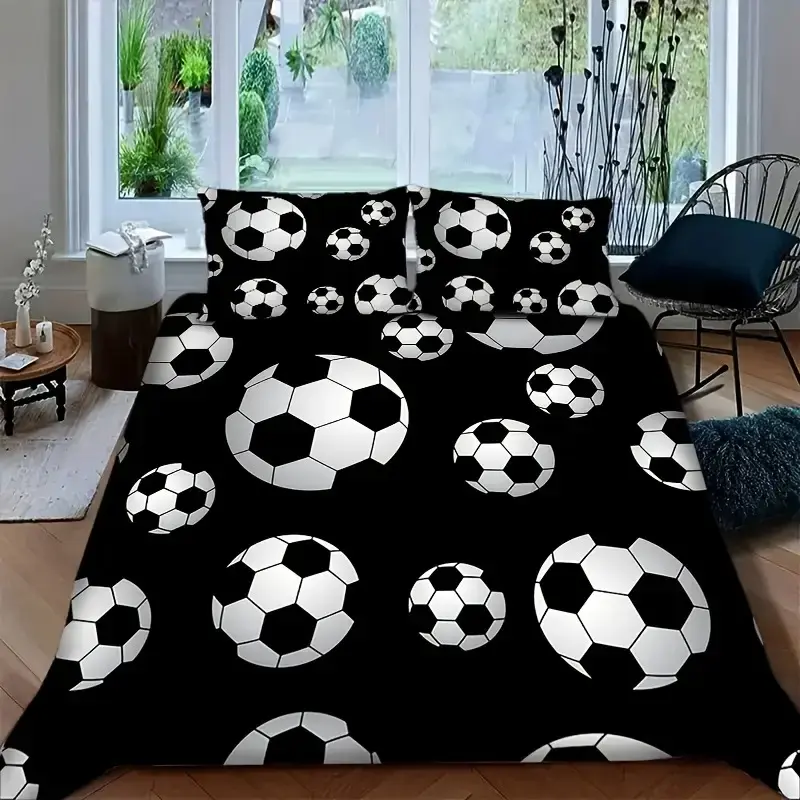 Comfortable Football Sports Background Set, 3 Piece Set, Bedroom Decoration, Perfect for Sport Enthusiasts and Home Decor