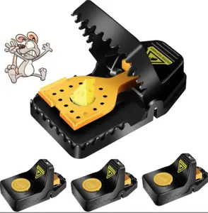 【2026 Upgraded Version】 Mouse Traps 4-Pack, Large Mouse Trap Indoor for Home, High Sensitive Mice Traps, Easy & Quick-Set Mousetrap, Reusable Rat Trap for Outdoor/Garage/Kitchen/Garden