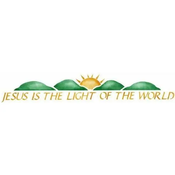 Jesus is the Light of the World Wall Stencil Jesus is the Light of the World Wall Stencil