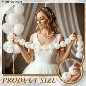 12 pcs Wedding Arch Backdrop Pearl Bead Arch Decoration for Wedding Bridal Shower Engagement Baby Shower Photo Background Decoration and Decor DIY Craft Party