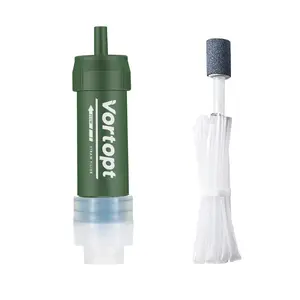 Vortopt Personal Water Filter, Outdoor Survival Water Filter Mini Filtration  System, Portable Water Purifier for Emergency Camping Hiking Travel
