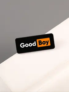 Good Boy Text Pin Design Metal Badge Student Gift Book Packaging Decoration Brooch, Stylish Accessory for Daily Wear & Special Occasions Shaped Badges Custom Pin