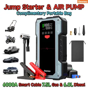2026 All-Season Savior – 6000A Car Jump Starter with 150PSI Tire Inflator, 25000mAh Power Bank & LED Light, Reliable in -20°F, Compatible with Most Cars & Trucks, For All Driving Situations