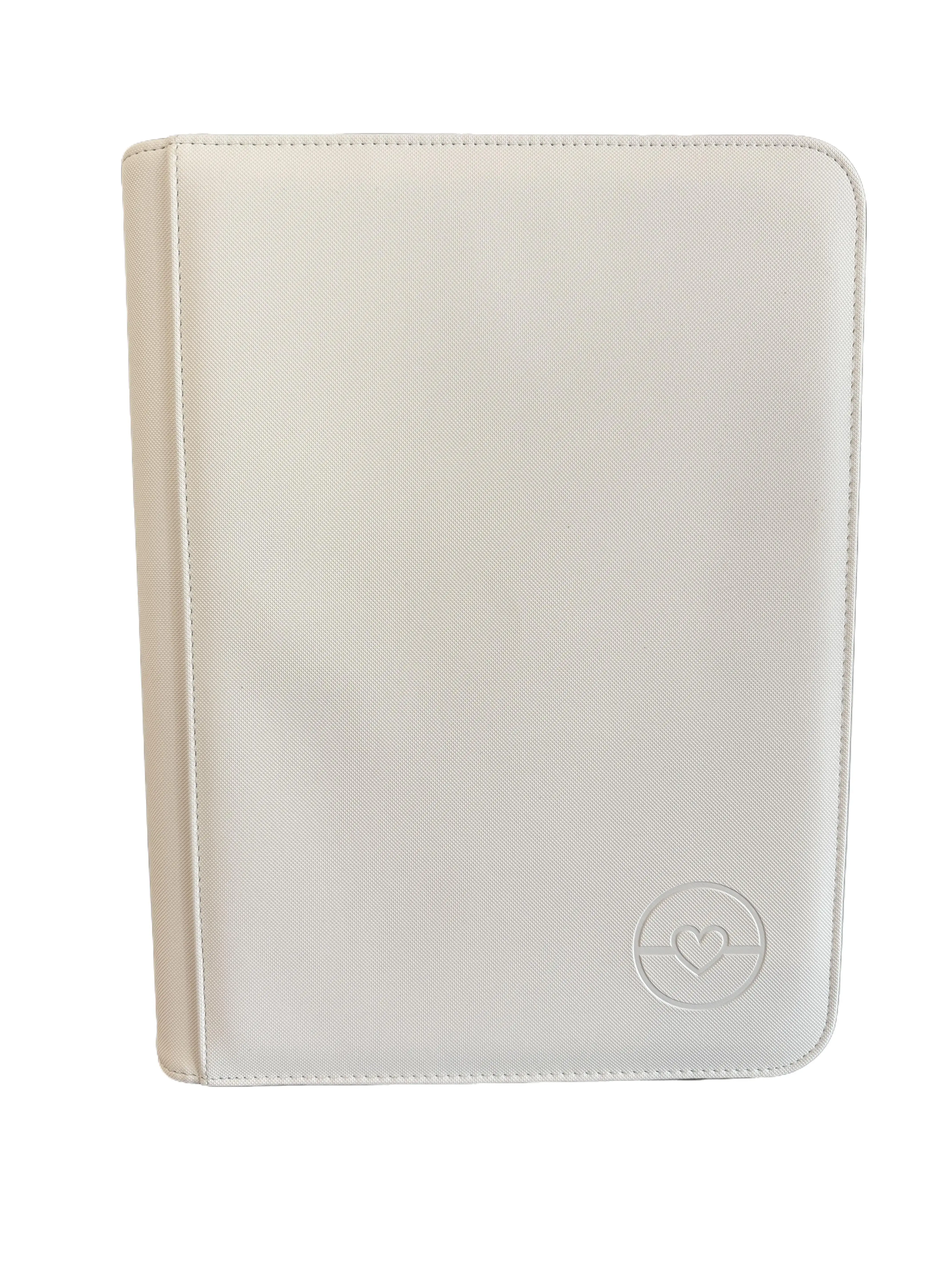 Minimalist 9 Pocket Collector Binder | White on White Minimalist 9 Pocket Collector Binder | White on White