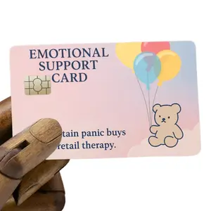 The Emotional Support Card – Funny Credit Card Cover Vinyl Sticker for Retail Therapy Meme