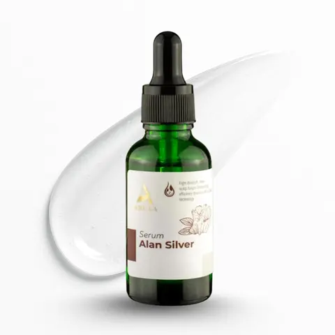 ABERA Alan Silver Serum – Botanical Hydrating Serum for Dry & Sensitive Skin & Herbal Extracts – Daily Moisturizer for Face, Body & Scalp – Fast Absorbing, Lightweight