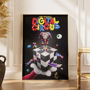 [Sale off up to 65%][Free Ship][No Frame] A mazing Digital Circus Poster, Indie Animation Wall Art, Cartoon Decor