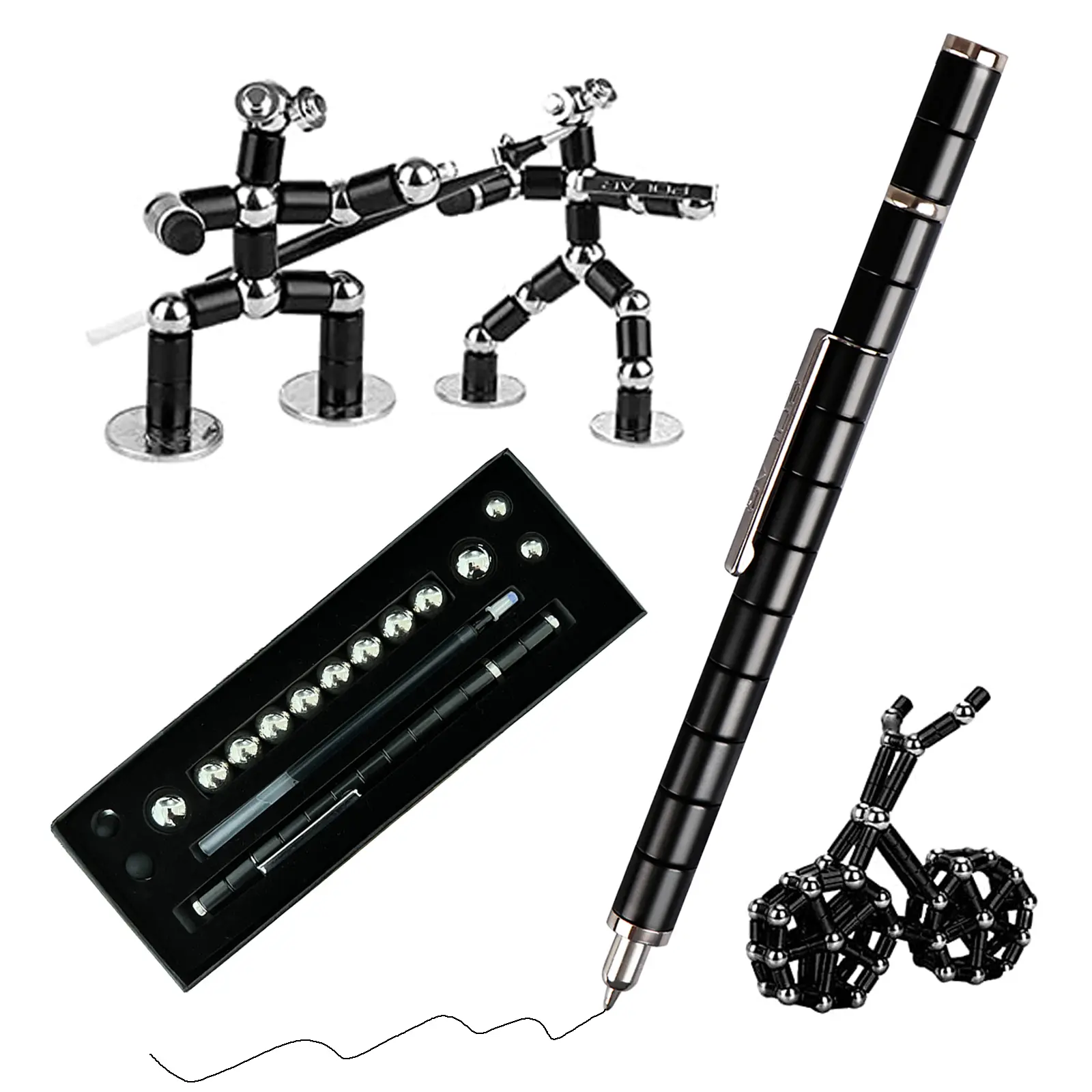 Fidget Pen – Cool 0.5mm Ballpoint Pen, Fun Stress-Relieving Multifunction Writing Pen, Creative Gift for Adults & Friends