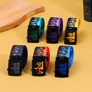 1pc men's belt, canvas material with high-quality buckle, sporty style belt, available in multiple colors