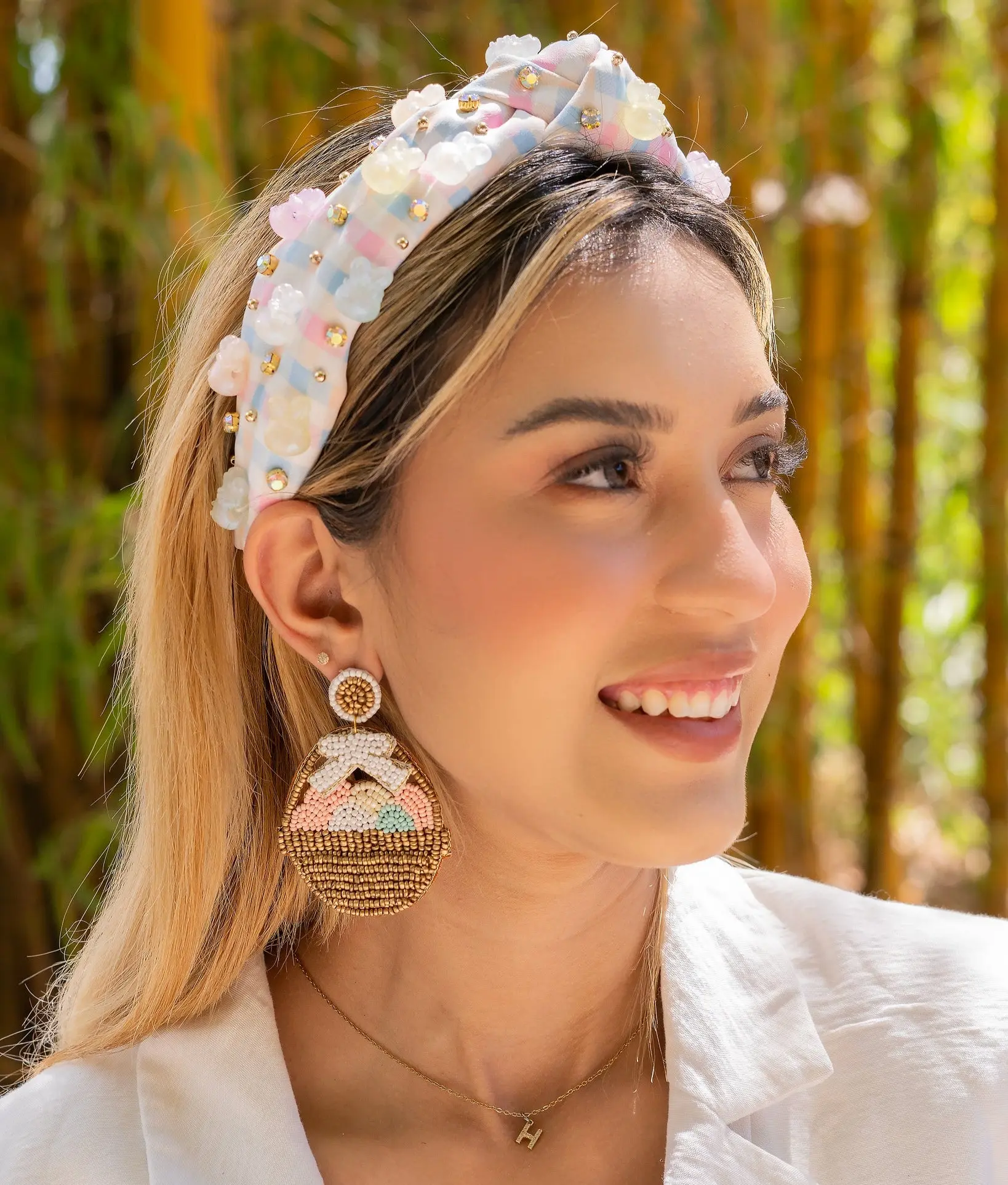 Hand Sewn Easter Bunny Knotted Headband