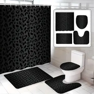Elegant Bathroom Decor Set, Includes Bath Mat, Toilet Cover, U-Shaped Pad, Wild Beauty Design, Perfect Gift for Friends and Family, Bathroom Decoration Accessories