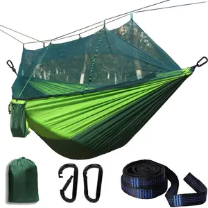 Ultra-Light Portable Mosquito Net Hammock, Thickened Load-Bearing Anti-Tip Design, Quick-Dry Breathable Outdoor Camping Hammock