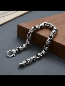 New Han Style Grass Pattern Hand Chain Bracelet, Men's Vintage Jewelry, National Trend, Unique Hip Hop Design, All Seasons Wear