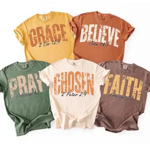 Comfort Colors Faith Based Christian Shirt, Bible Verse Autumn Tee, Praise Jesus Holiday Graphic Shirt, Religious Fall Christmas Gift for Her