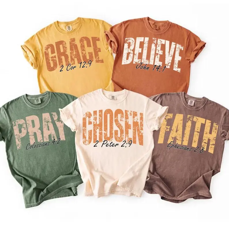 Comfort Colors Faith Based Christian Shirt, Bible Verse Autumn Tee, Praise Jesus Holiday Graphic Shirt, Religious Fall Christmas Gift for Her