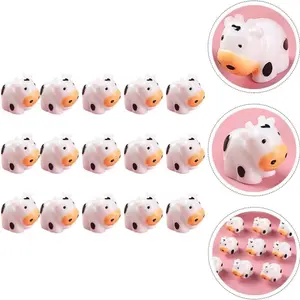 Mini Cow Figurines (20pcs/set), Cute Cow Shaped Resin Figurines, DIY Toy For Teenager, Micro Landscape Ornaments Kit, Resin Animal Sculptures