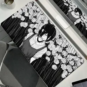 Chainsaw Man Reze Anime Mouse Pad, XXL Gaming Desk Mat with Smooth Cloth Surface, Anti-Slip Rubber Base, Durable Thick Design, Extended Keyboard Mousepad for PC Office Setup ideal gift