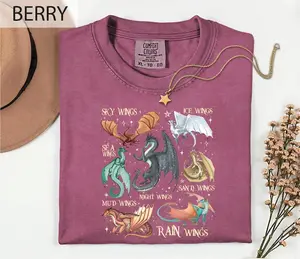 Comfort Colors® Wings Of Fire Dragons T-Shirt, Queen Of Pyrrhia Sweatshirt, Nightwings Seawings Icewings Top, Dragon Lover Gift, Queen of Pyrrhia Shirt