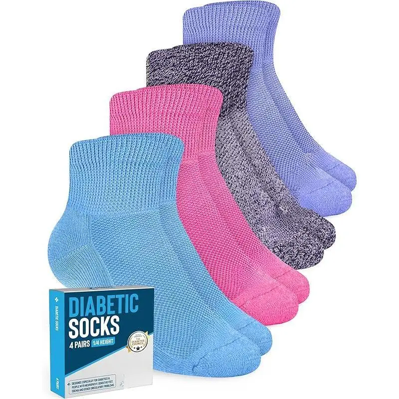 Lilac/Pink/Light Blue/Purple - 4 Pairs