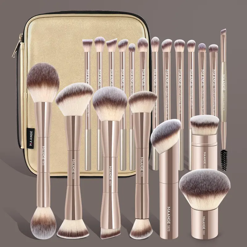 Makeup Brush Set with Storage Bag for Gift, 20pcs/set Professional Makeup Brush with Soft Bristles, Multifunctional Makeup Tool for Women & Girls, Cosmetics, Makeup Brushes Set