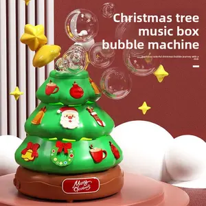 Christmas tree automatic bubble machine music box toy Christmas gift for girls creative small gift ornaments