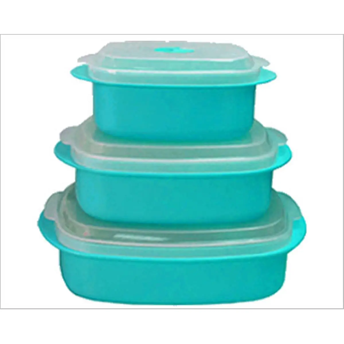 212 MAIN Reston Lloyd 20702 Plastic Microwave Kitchen Container with Lid, Turquoise Kitchenware Set