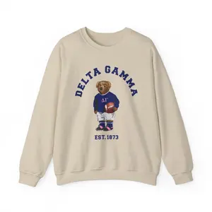Delta Gamma Teddy Bear Crewneck Sweatshirt