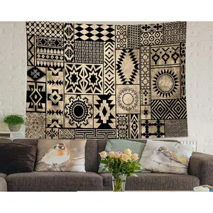 Polynesian Decor, Tropical Samoan Gifts Hawaiian Tapestry Tiki Tribe Wall Art Summer Beach Tapestry Wall Hanging for Men Bedroom Home Decor (80x60in)