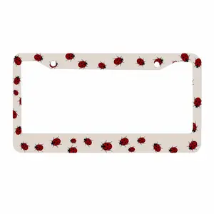 Colorful Ladybu License Plate Frame Universal Metal Car Tag Holders Cars Decor