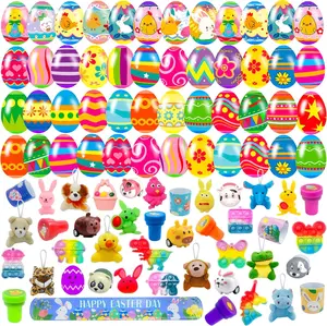 Valentine's Day Gift 36 Pack Prefilled Eggs with Fidget Toys, Bright Colorful  Eggs for Kids, Ideal for Baskets and Parties
