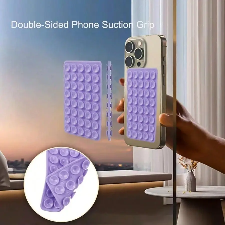 2/1Pcs Silicone Suction Phone Case Mount,Phone Suction Grip,Handheld Sticky Phone Grip, Adhesive Phone Stand Sticky For Cell Phone Accessories, Cover, Smartphone, Cellphone, Cell Phone Mounts