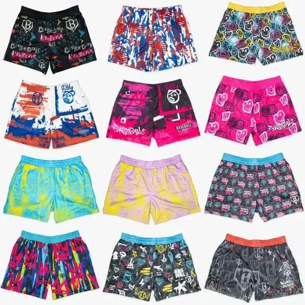 B.a.s.e.ball Game Day Mesh Athletic Shorts for Kids & Adults Quick Dry Sportswear