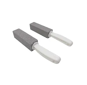 DISIWENE Pumice Cleaning Stone with Handle Toilet Bowl Cleaner Hard Water Ring Remover for Bath/Pool/Kitchen/Household Cleaning (2)