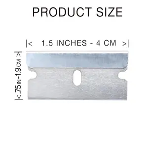 Single Edge Razor Blade 10 Pack - Straight Edge Razor - Ten Sharp Flat Blades in Convenient Storage Box - Oven Scraper Razors Refills - Heavy Duty Single Sided